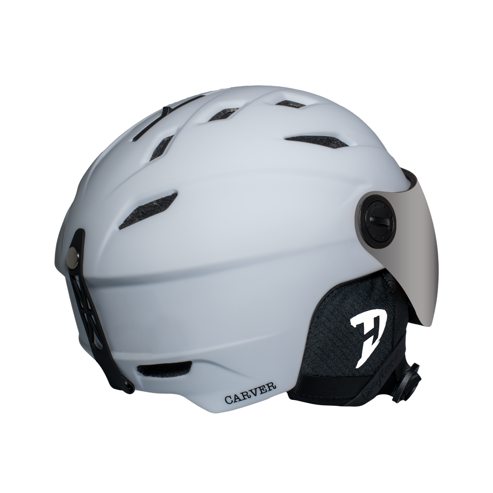 Daytona Carver Ski Helmet - Adjustable Ski Helmet for Men, Women & Youth - Dull Chalk White with Anti-Fog Visor - Image 4