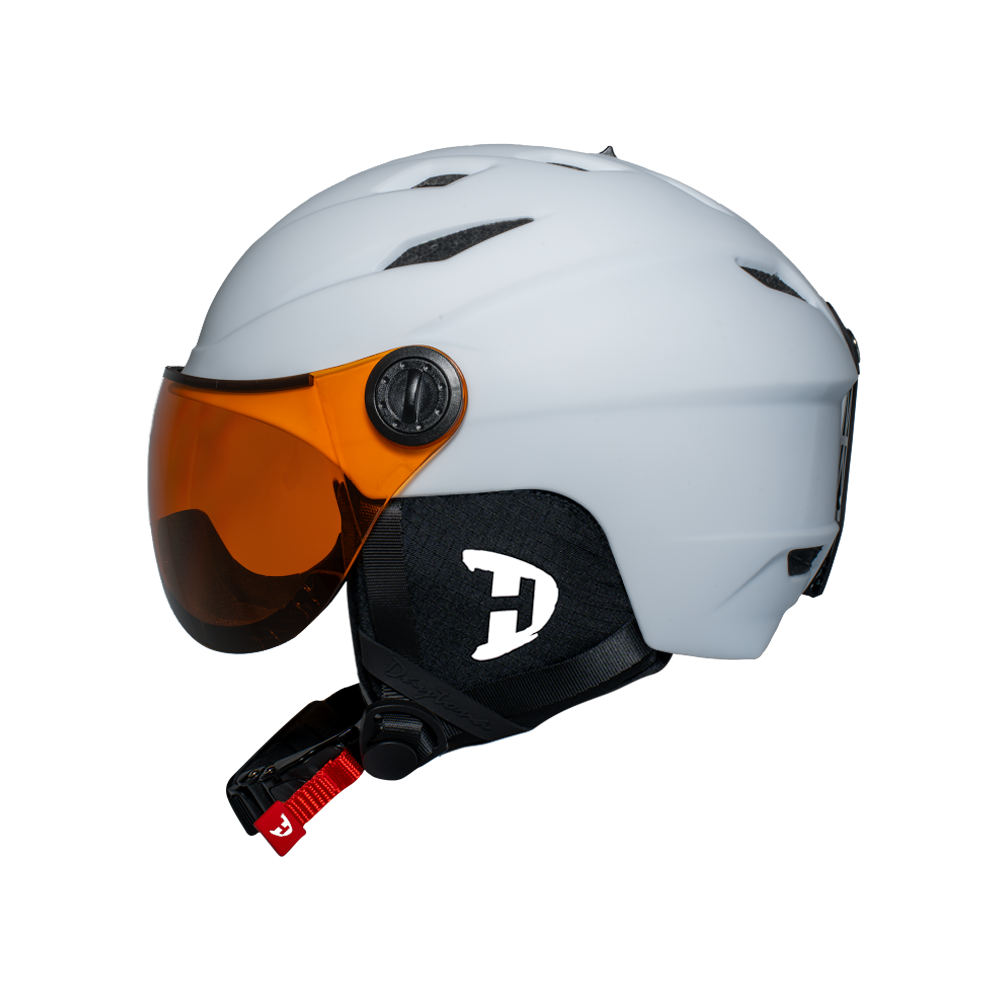 Daytona Carver Ski Helmet - Adjustable Ski Helmet for Men, Women & Youth - Dull Chalk White with Anti-Fog Visor - Image 12