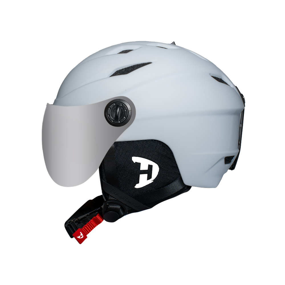 Daytona Carver Ski Helmet - Adjustable Ski Helmet for Men, Women & Youth - Dull Chalk White with Anti-Fog Visor - Image 3