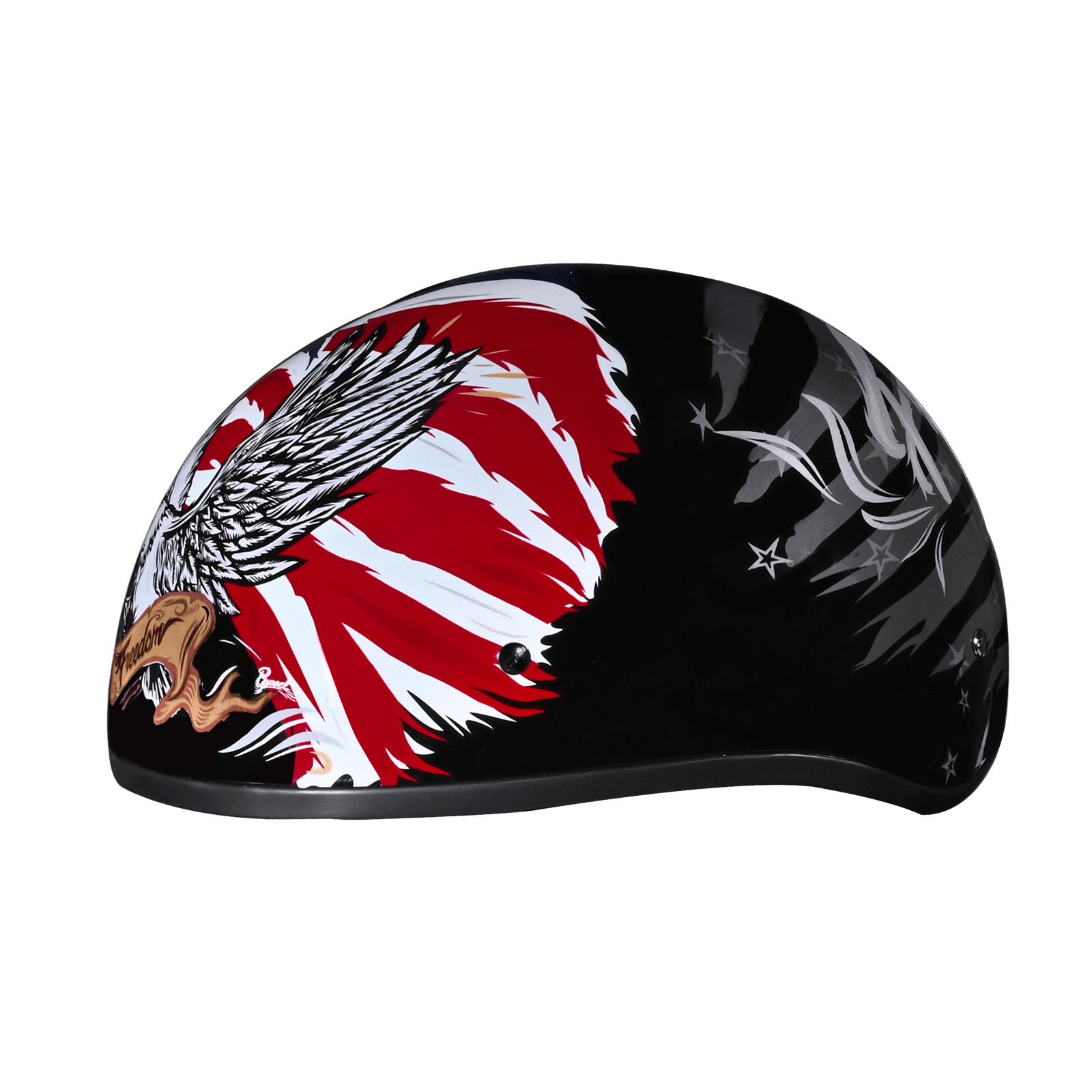 DOT Approved Daytona Motorcycle Half Face Helmet - Skull Cap Graphics for Men & Women, Scooters, ATVs, UTVs & Choppers - W/ Freedom 2.0 - Image 6