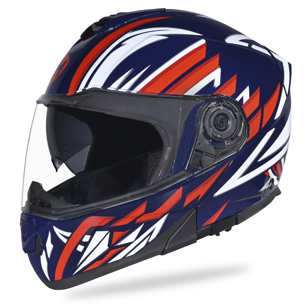 Daytona Glide Modular Motorcycle Helmet - DOT Approved, Bluetooth Ready, Dual Visor, Men/Women/Youth - W/ Liberty - Image 2