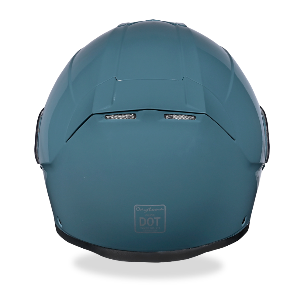 Daytona Glide Modular Motorcycle Helmet - DOT Approved, Bluetooth Ready, Dual Visor, Men/Women/Youth- Shark Blu - Image 4