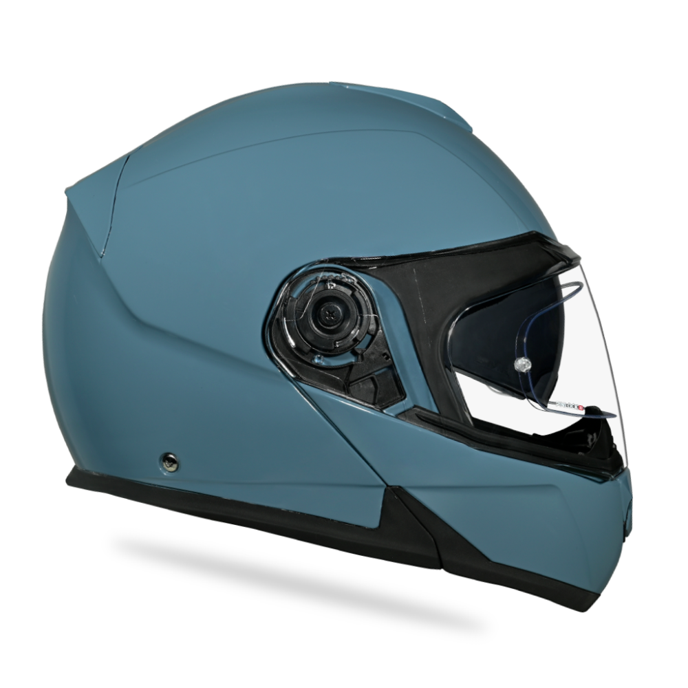 Daytona Glide Modular Motorcycle Helmet - DOT Approved, Bluetooth Ready, Dual Visor, Men/Women/Youth- Shark Blu - Image 5