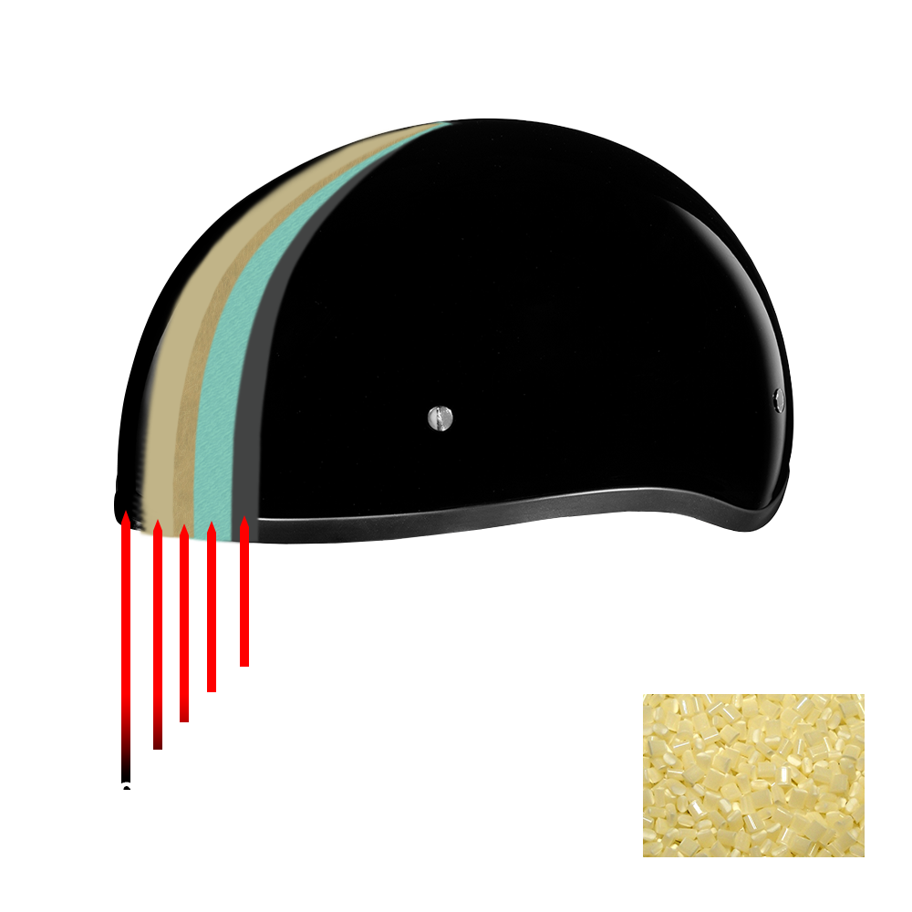 D.O.T. Daytona Skull Cap Jr.- Hi-Gloss Black - Image 7