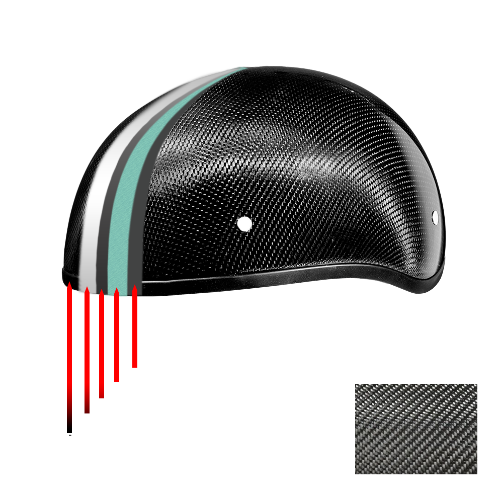 D.O.T. Daytona Skull Cap- Grey Carbon Fiber - Image 9