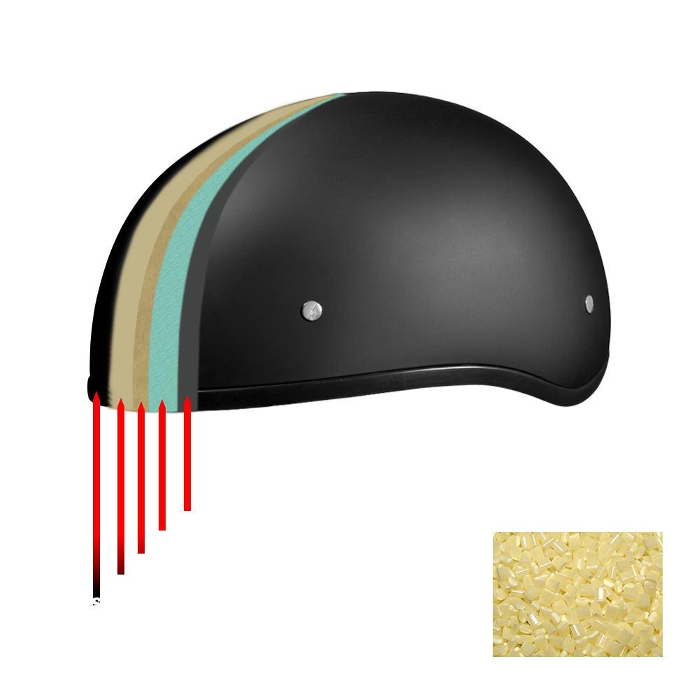 DOT Approved Daytona Motorcycle Half Face Helmet - Skull Cap Graphics for Men & Women, Scooters, ATVs, UTVs & Choppers - W/ Wild At Heart - Image 7