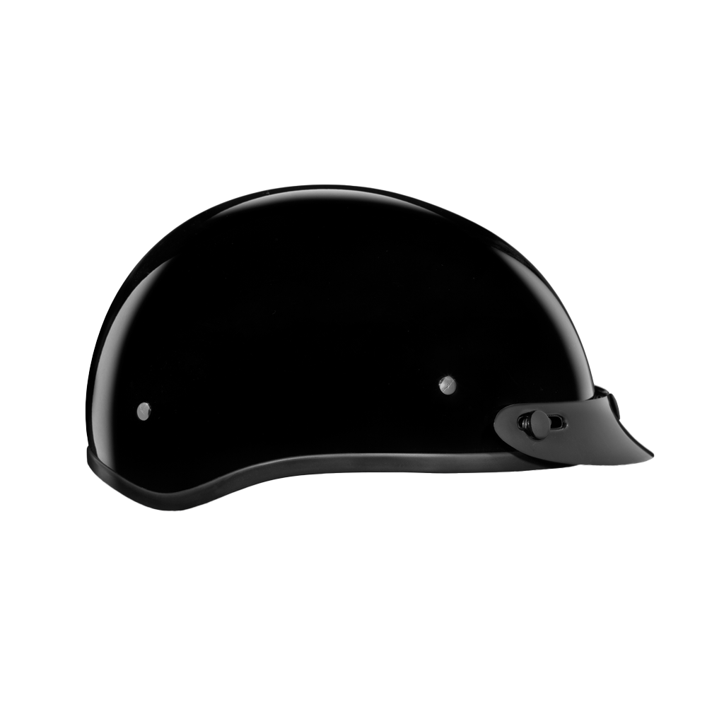 D.O.T. Daytona Skull Cap Jr.- Hi-Gloss Black - Image 4