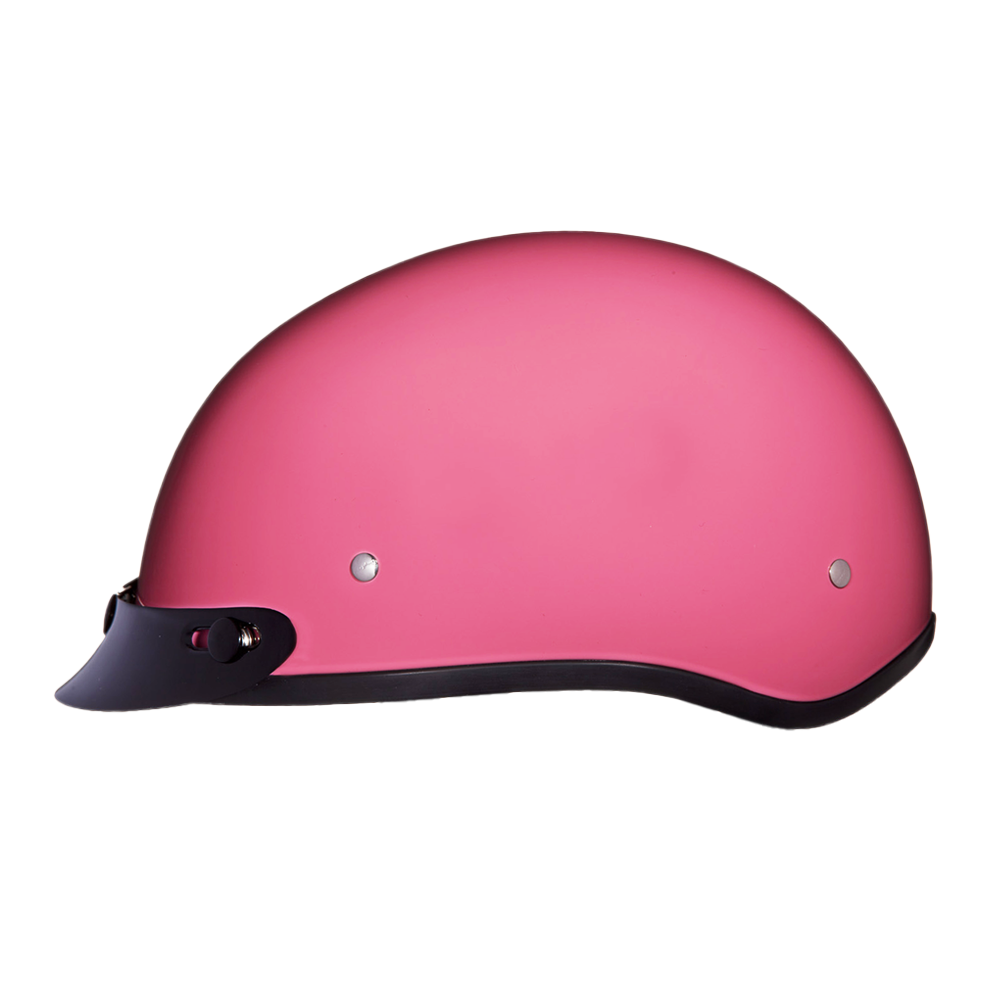 DOT Approved Daytona Skull Cap Half Shell Motorcycle Helmet - Beanie Style for Motorcycles, Cruisers, Scooters, and Mopeds - Hi-Gloss Pink - Image 2