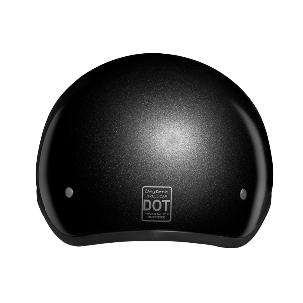 DOT Approved Daytona Skull Cap Half Shell Motorcycle Helmet - Beanie Style for Motorcycles, Cruisers, Scooters, and Mopeds - Gun Metal Grey Metallic - Image 3