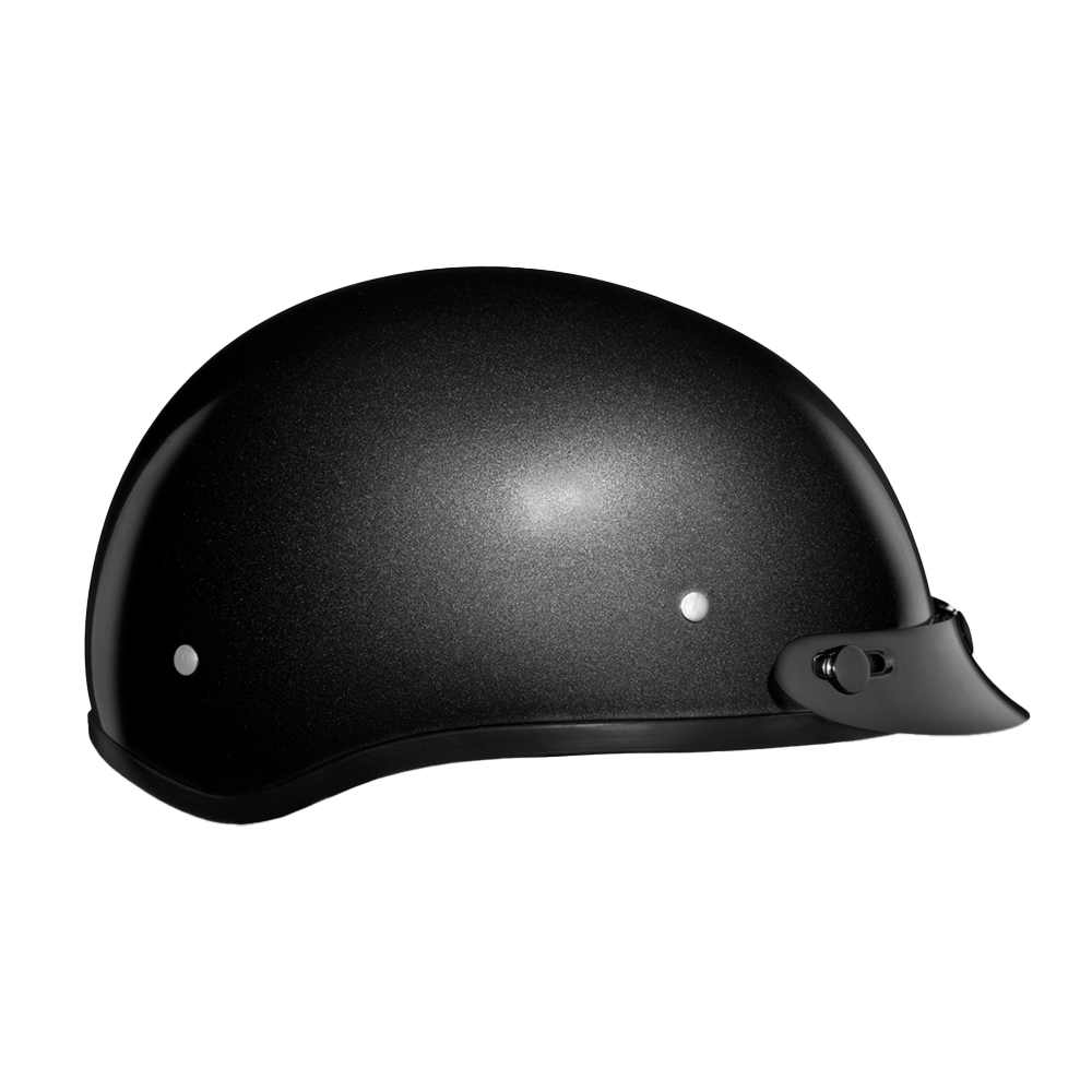 DOT Approved Daytona Skull Cap Half Shell Motorcycle Helmet - Beanie Style for Motorcycles, Cruisers, Scooters, and Mopeds - Gun Metal Grey Metallic - Image 4