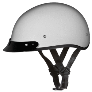 DOT Approved Daytona Skull Cap Half Shell Motorcycle Helmet - Beanie Style for Motorcycles, Cruisers, Scooters, and Mopeds - Pearl White