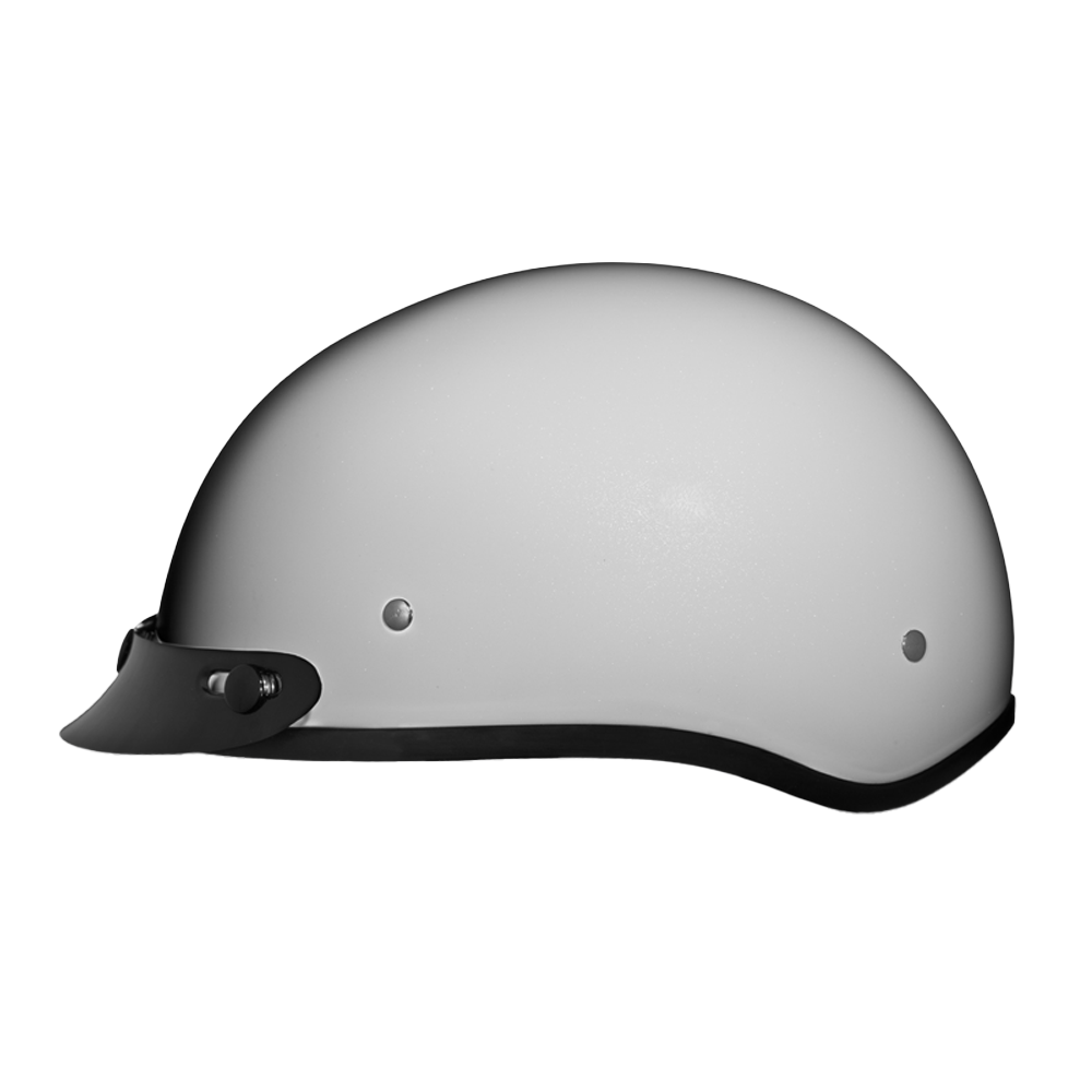 DOT Approved Daytona Skull Cap Half Shell Motorcycle Helmet - Beanie Style for Motorcycles, Cruisers, Scooters, and Mopeds - Pearl White - Image 2