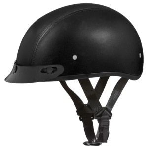 D.O.T. Daytona Skull Cap- Leather Covered