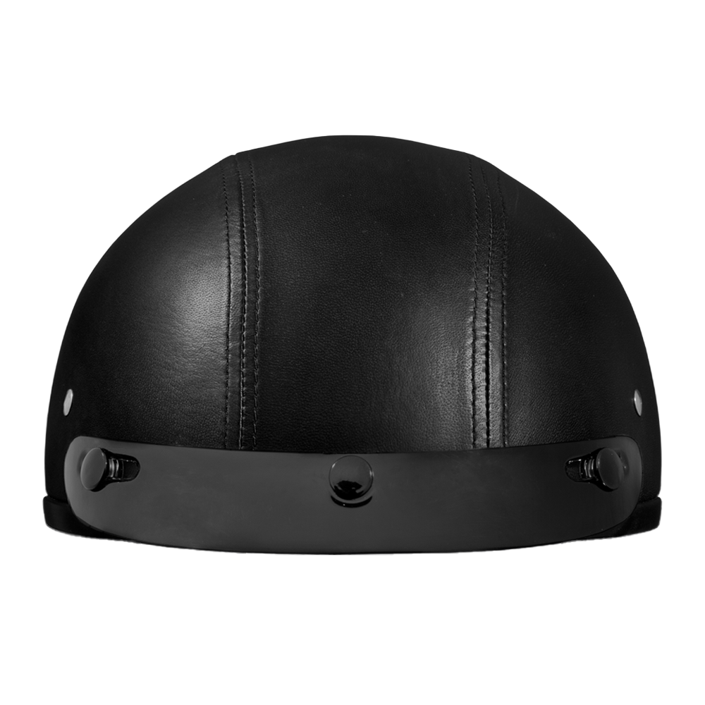 D.O.T. Daytona Skull Cap- Leather Covered - Image 5