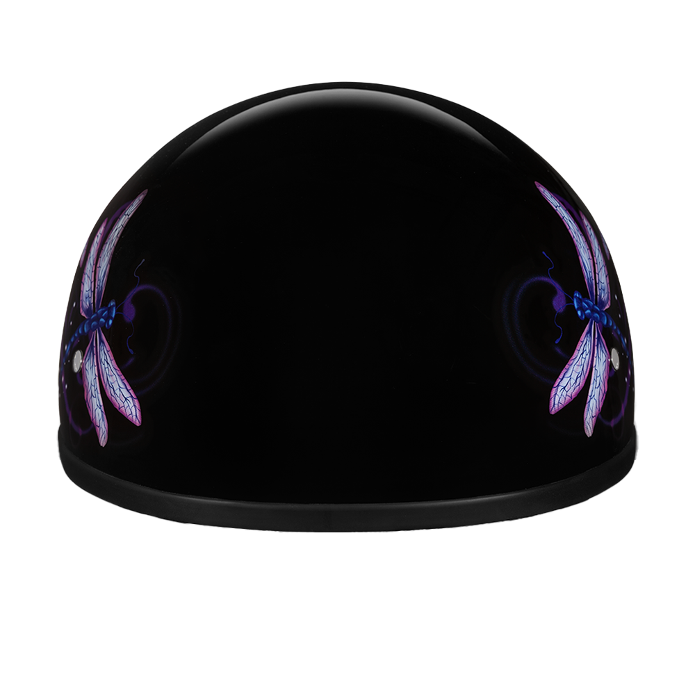 DOT Approved Daytona Motorcycle Half Face Helmet - Skull Cap Graphics for Men & Women, Scooters, ATVs, UTVs & Choppers - W/ Dragonfly - Image 5