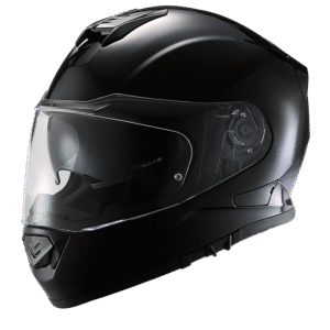 Daytona Detour Full Face Motorcycle Helmet - DOT Certified, Dual Visor, Street Bike Helmet, Men/Women/Youth - Hi-Gloss Black