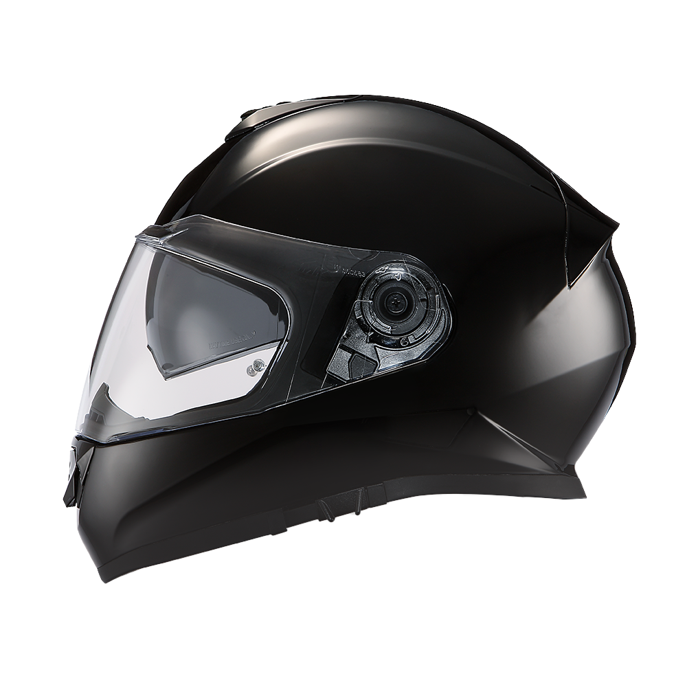 Daytona Detour Full Face Motorcycle Helmet - DOT Certified, Dual Visor, Street Bike Helmet, Men/Women/Youth - Hi-Gloss Black - Image 2