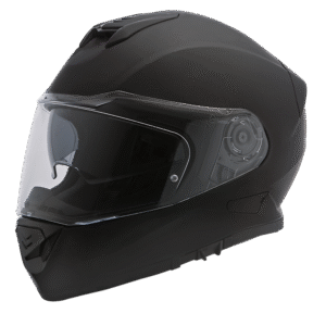 Daytona Detour Full Face Motorcycle Helmet - DOT Certified, Dual Visor, Street Bike Helmet, Men/Women/Youth - Dull Black