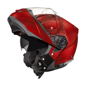 Daytona Glide Modular Motorcycle Helmet - DOT Approved, Bluetooth Ready, Dual Visor, Men/Women/Youth - Black Cherry