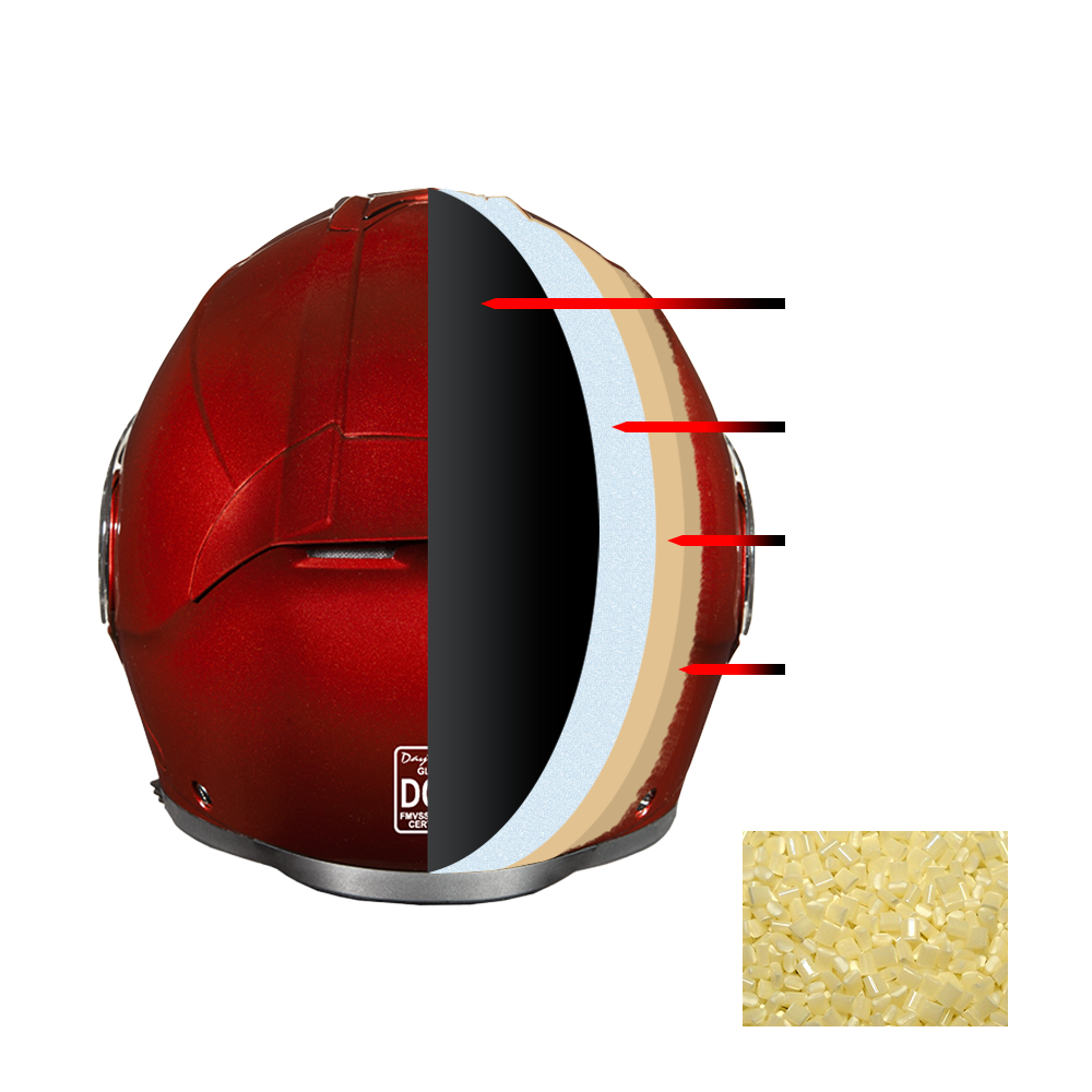 Daytona Glide Modular Motorcycle Helmet - DOT Approved, Bluetooth Ready, Dual Visor, Men/Women/Youth - Black Cherry - Image 9