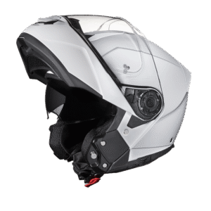 Daytona Glide Modular Motorcycle Helmet - DOT Approved, Bluetooth Ready, Dual Visor, Men/Women/Youth - Hi-Gloss White