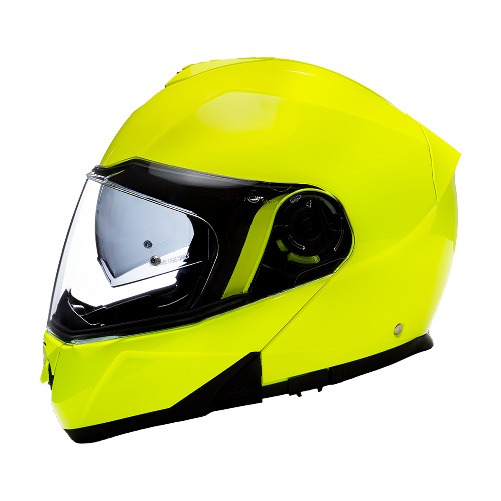 Daytona Glide Modular Motorcycle Helmet - DOT Approved, Bluetooth Ready, Dual Visor, Men/Women/Youth - Fluorescent Yellow - Image 3