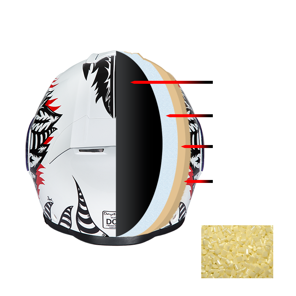 Daytona Glide Modular Motorcycle Helmet - DOT Approved, Bluetooth Ready, Dual Visor, Men/Women/Youth - W/ Phoenix - Image 9