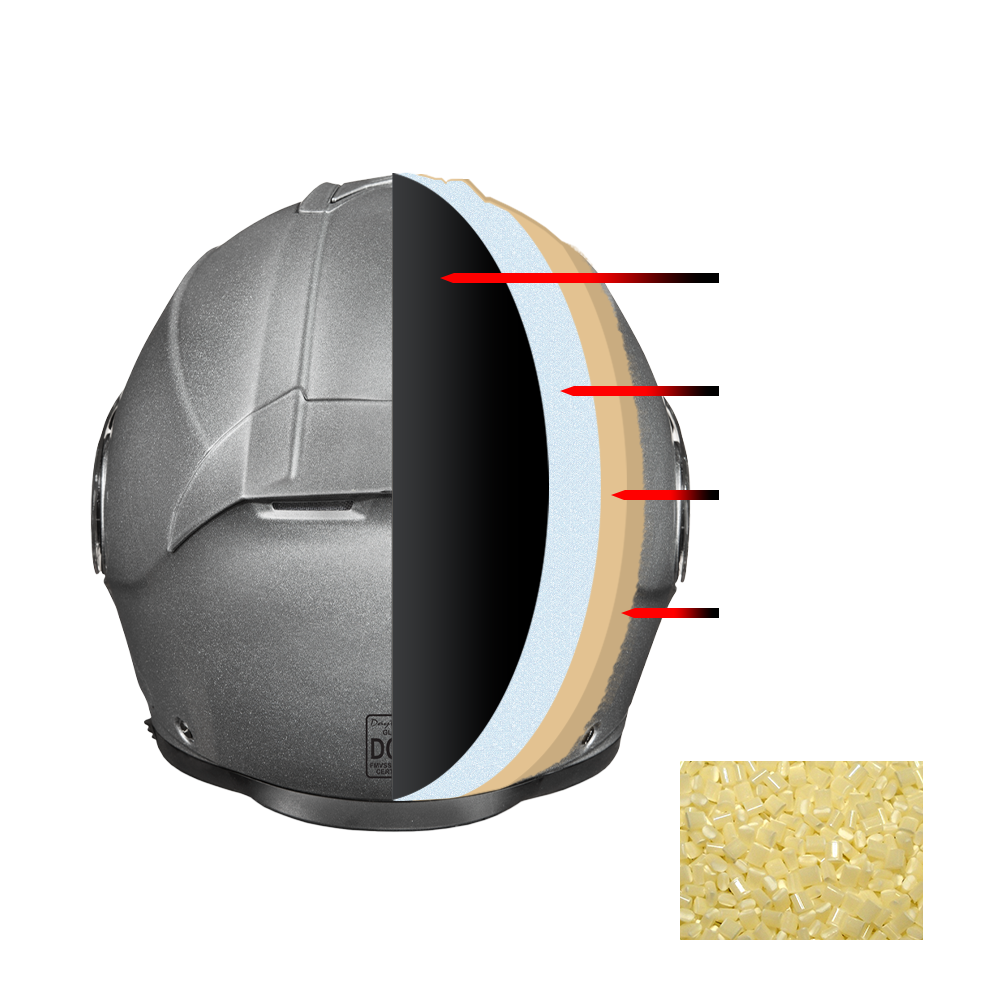 Daytona Glide Modular Motorcycle Helmet - DOT Approved, Bluetooth Ready, Dual Visor, Men/Women/Youth- Shark Blu - Image 9