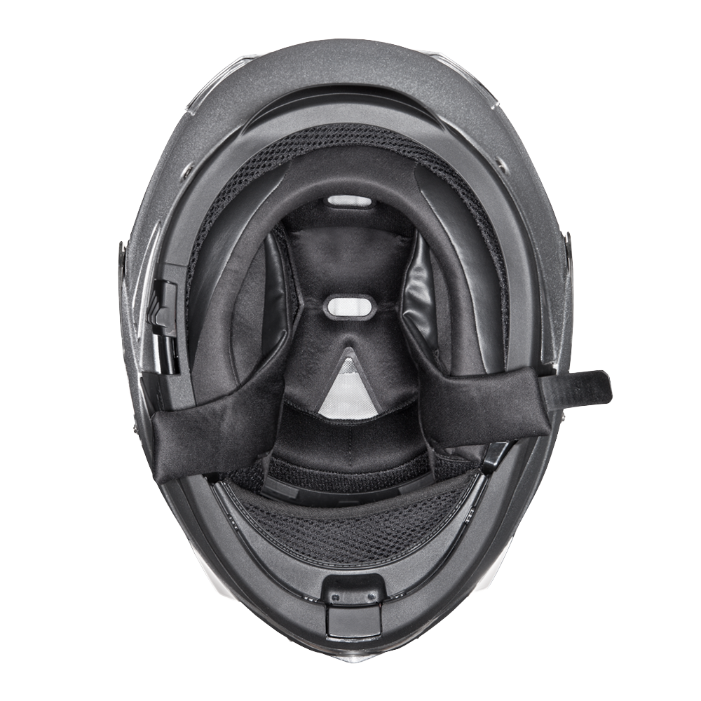 Daytona Glide Modular Motorcycle Helmet - DOT Approved, Bluetooth Ready, Dual Visor, Men/Women/Youth- Silver Metallic - Image 7