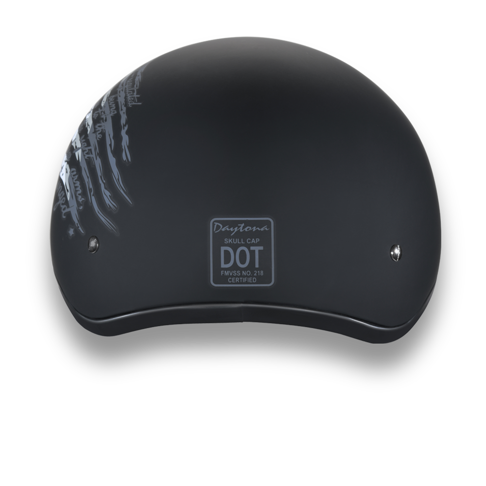 DOT Approved Daytona Motorcycle Half Face Helmet - Skull Cap Graphics for Men & Women, Scooters, ATVs, UTVs & Choppers - W/ 2nd Amendment - Image 3