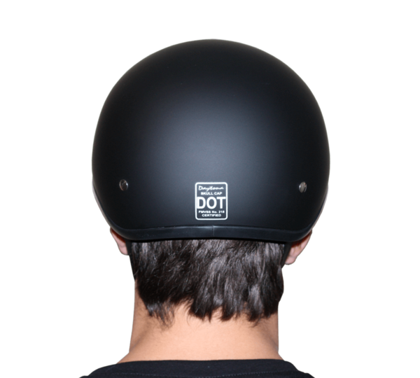 DOT Approved Daytona Motorcycle Half Face Helmet - Skull Cap Graphics for Men & Women, Scooters, ATVs, UTVs & Choppers - W/ Live Fast - Image 9